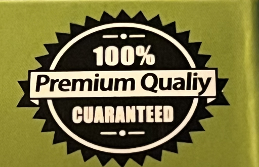 Printed badge on box reads: "100% Premium Qualily CAURANTEED". 